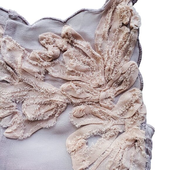 New Romantics Free People Coquette Sheer Applique Scalloped Edge Pink Cami S - Picture 16 of 16